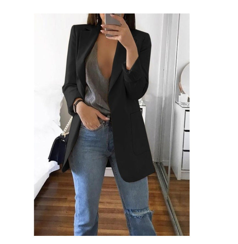 Long sleeve solid color cardigan