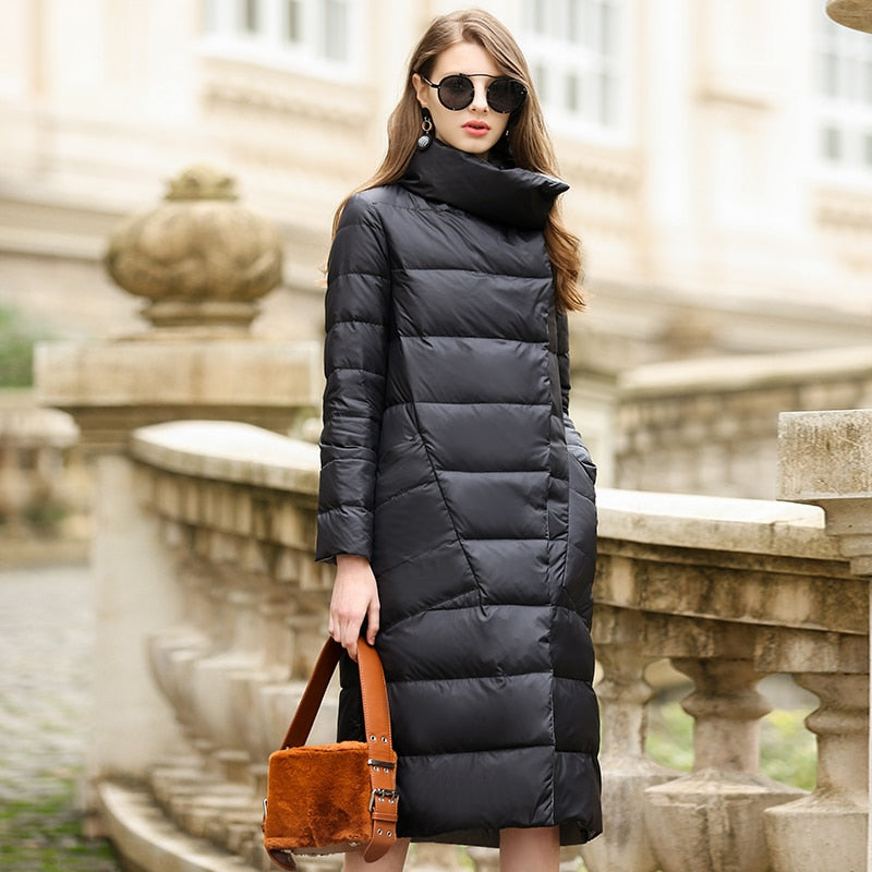 Extended down jacket