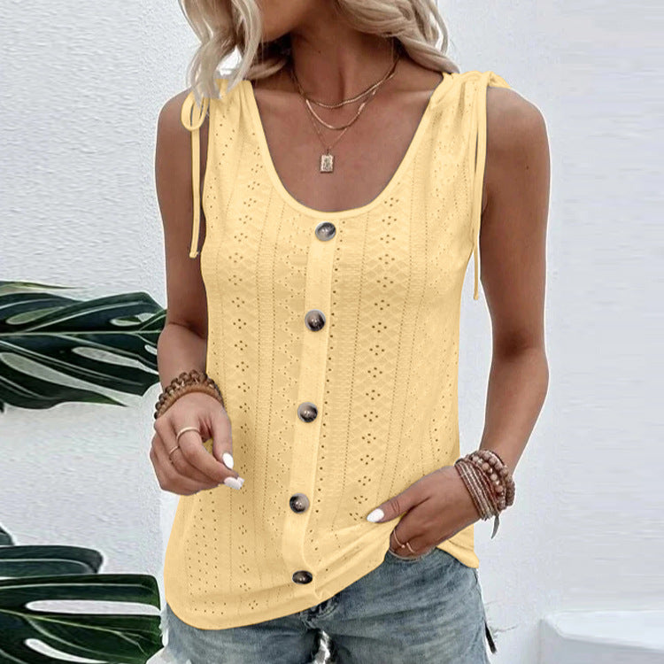 Women's Fashion Casual Solid Color U-neck Undershirt