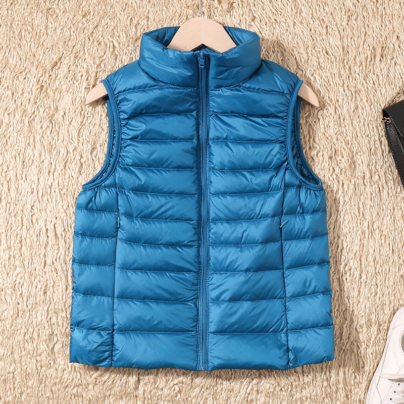 Lightweight down jacket women's Vest Short Size Large