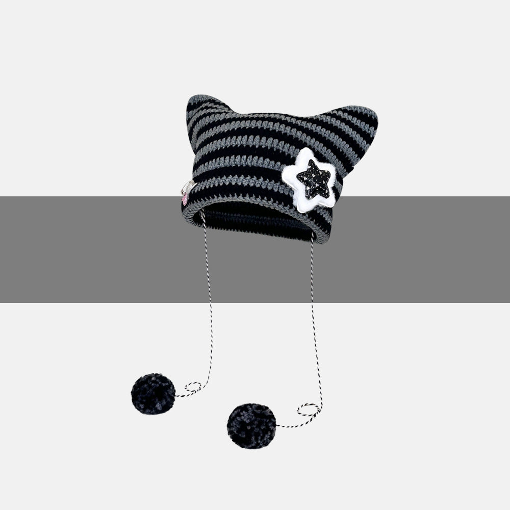 Korean Cute Thermal Head Cover Woolen Cap