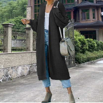 Sweater Cardigan Women's Solid Color Long Sleeve Knit Jacket