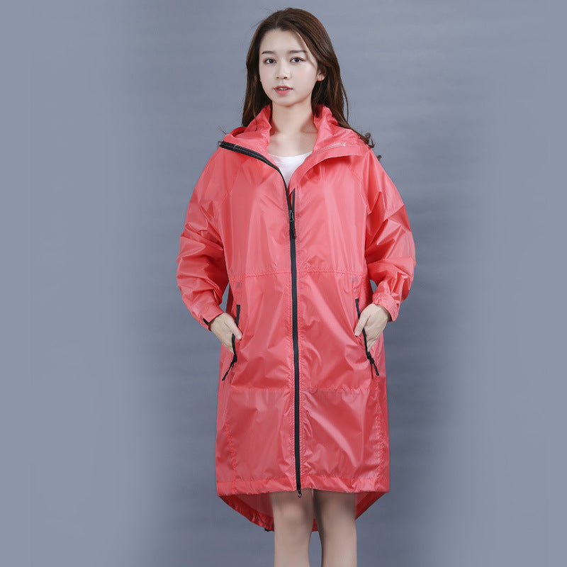 Couple Raincoat Walking Trendy Long Waterproof