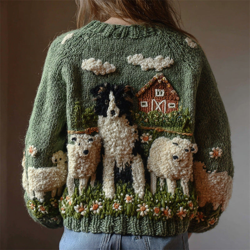 Womens French-style Sweater Cardigan Jacket Top