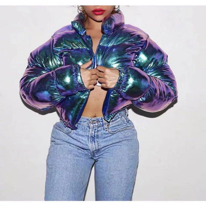 Glossy Bread Jacket Down Cotton Jacket Quilted Jacket