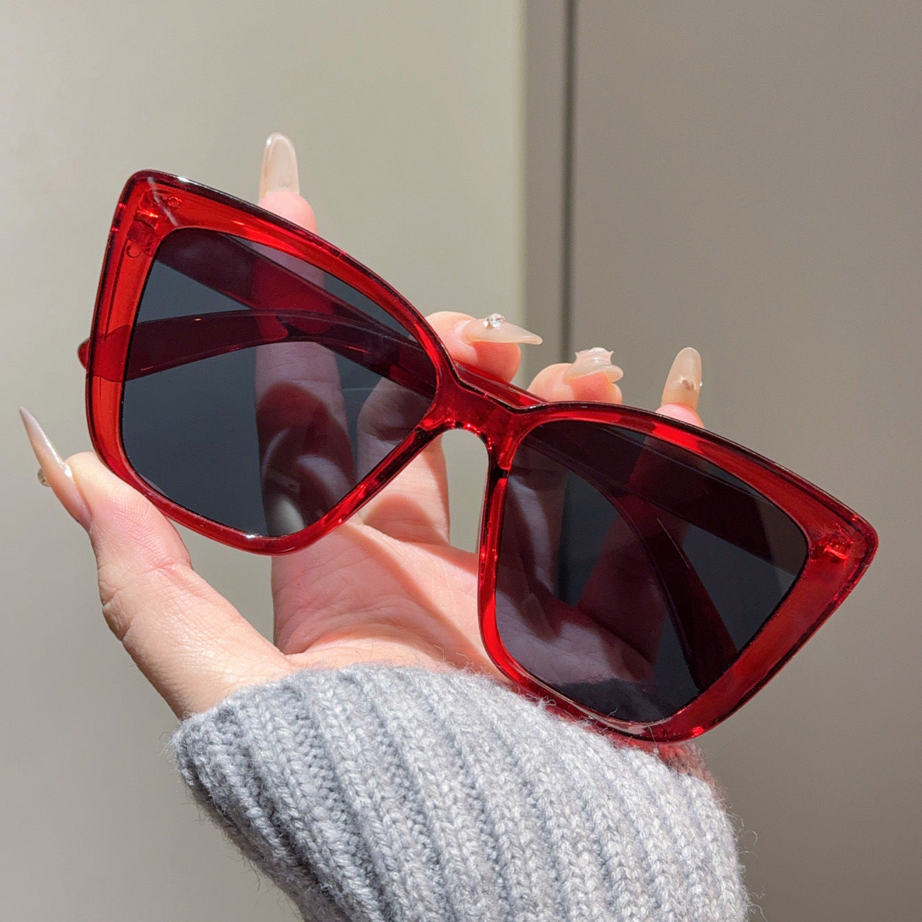 Versatile Slimming High-grade Sunglasses Large Frame Plain Glasses