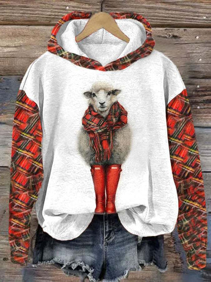 Halloween Animal Print Drop-shoulder Long-sleeve Women's Sweater