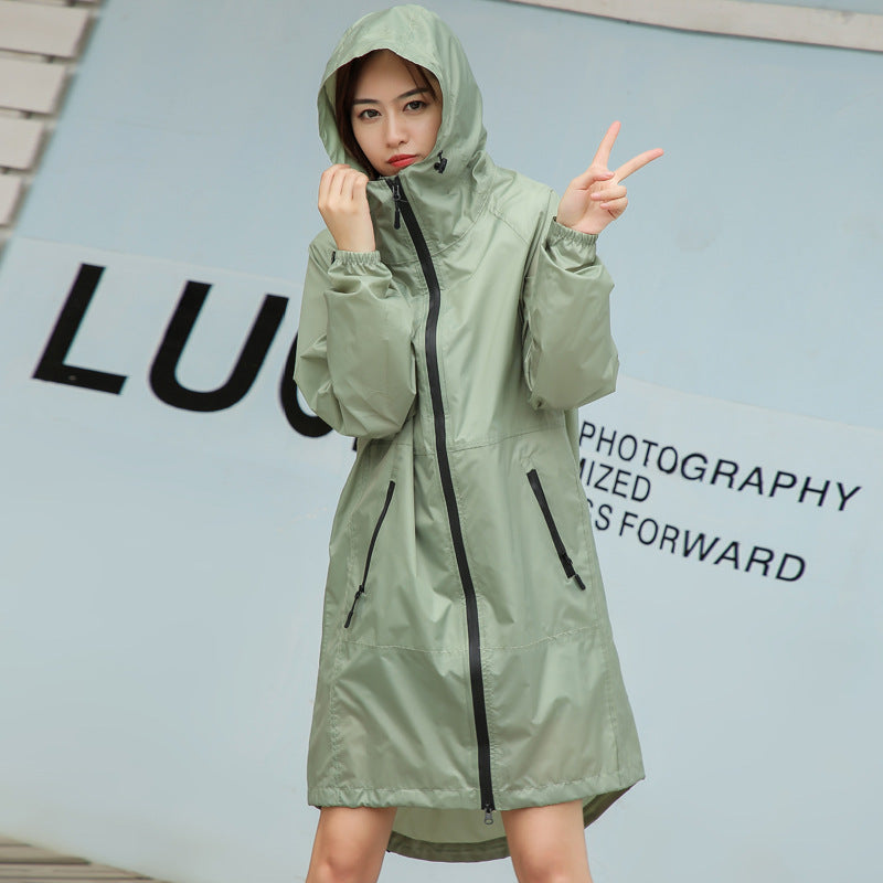 Couple Raincoat Walking Trendy Long Waterproof