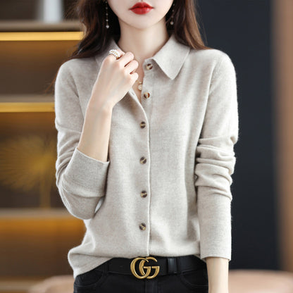 Women's Temperament Fashion Lapel Cardigan Top
