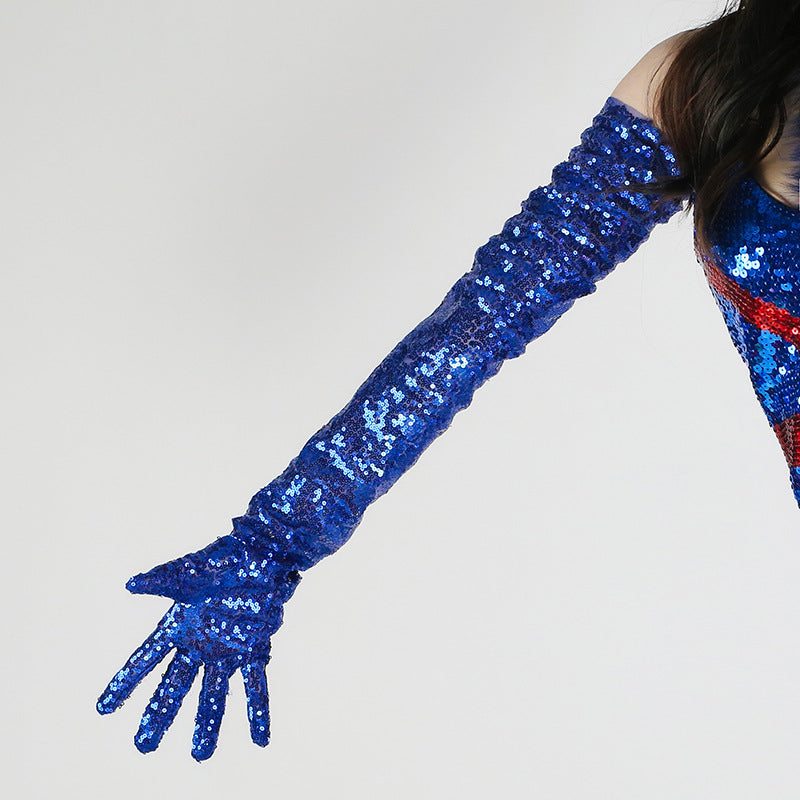 Sequined Sleeve Cover Lace Mesh Specialty