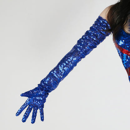 Sequined Sleeve Cover Lace Mesh Specialty