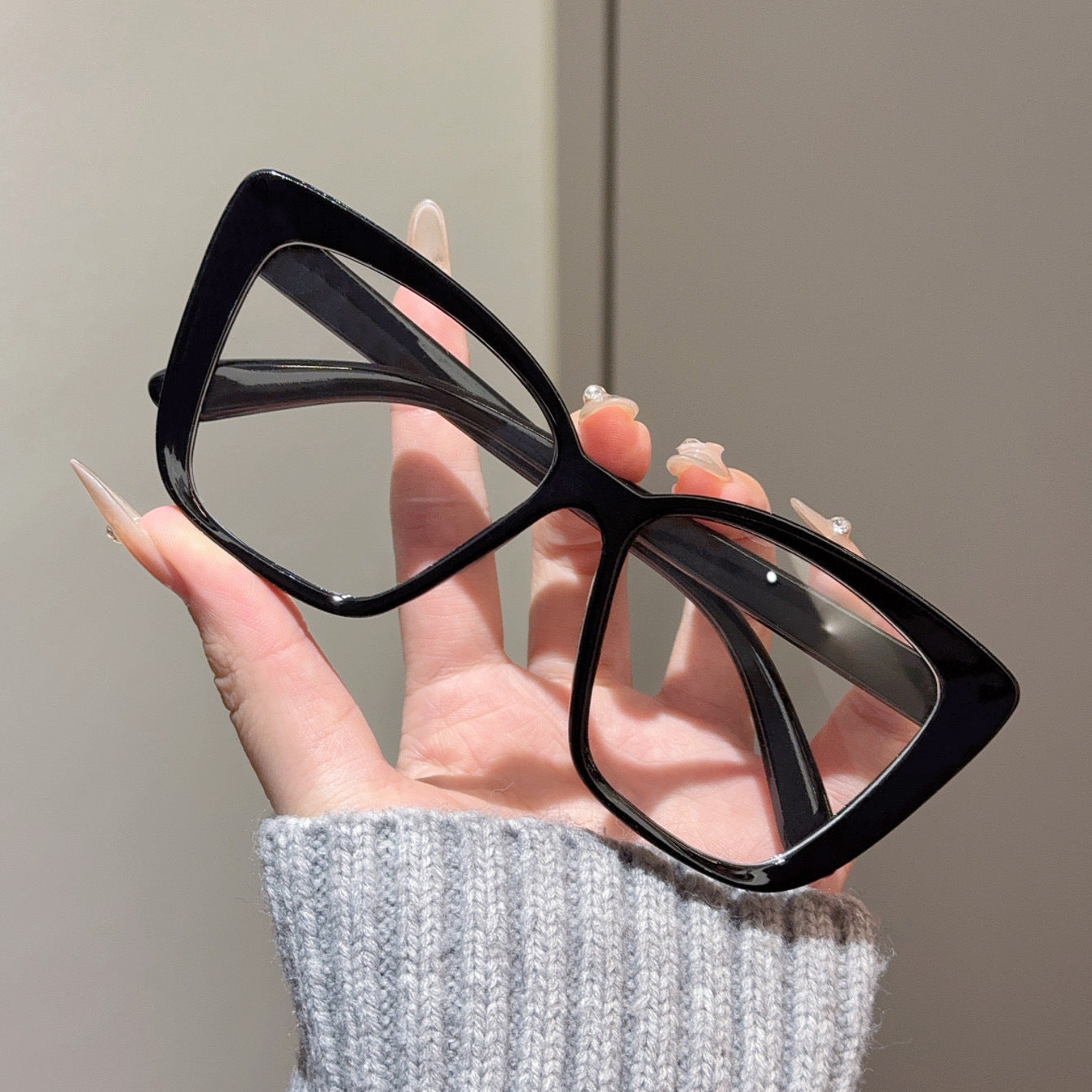Versatile Slimming High-grade Sunglasses Large Frame Plain Glasses