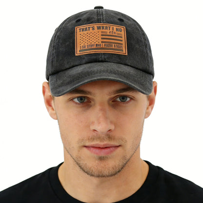 2pcs I FIX Black Hat For Men Women, Adjustable Embroidered Wash Cotton Baseball Cap