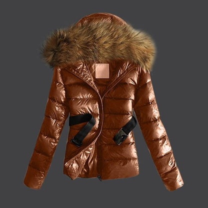 Thin down coat short