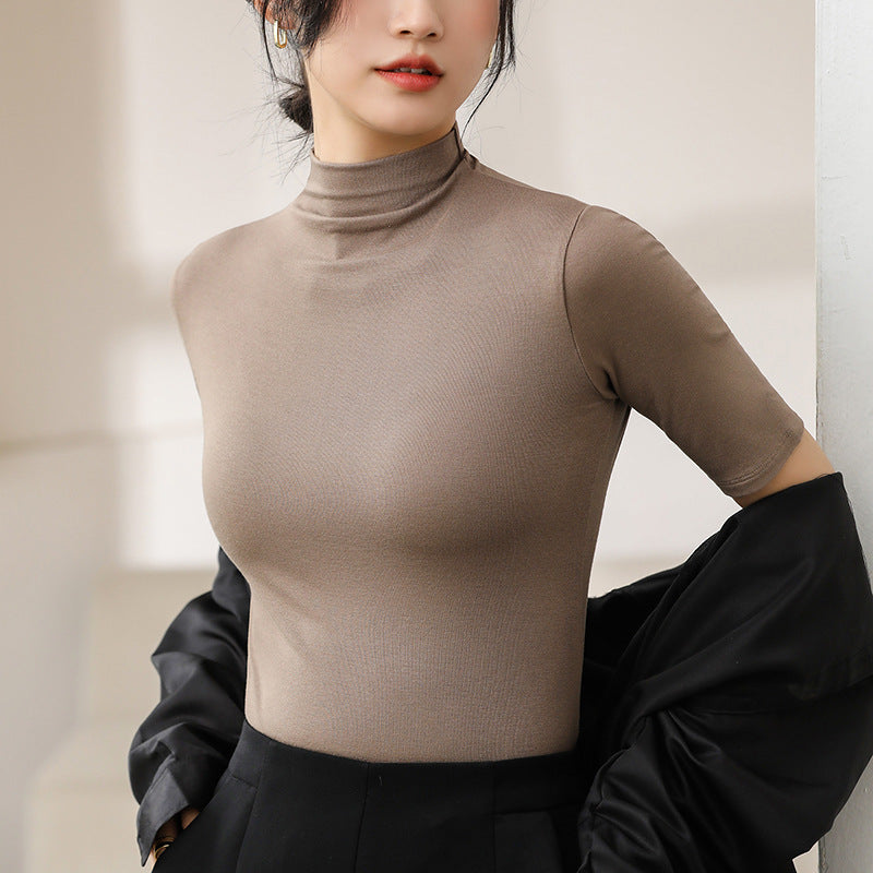 Women's Fashion Slim-fit Versatile Solid Color Top