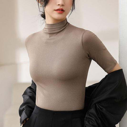 Women's Fashion Slim-fit Versatile Solid Color Top