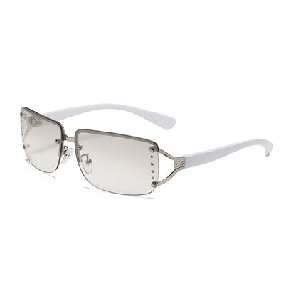 Millennial Future Tech-Infused Punk Streetwear Frameless Diamond Sunglasses