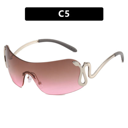 Spirit Snake One-piece Sunglasses Personality Fashion
