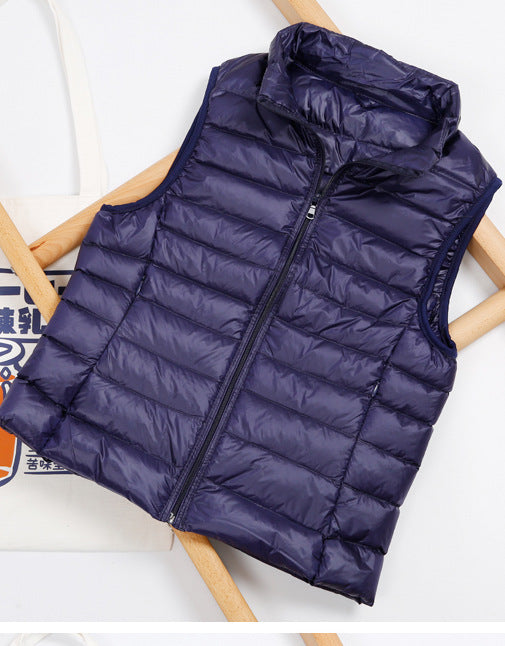 Lightweight down jacket women's Vest Short Size Large