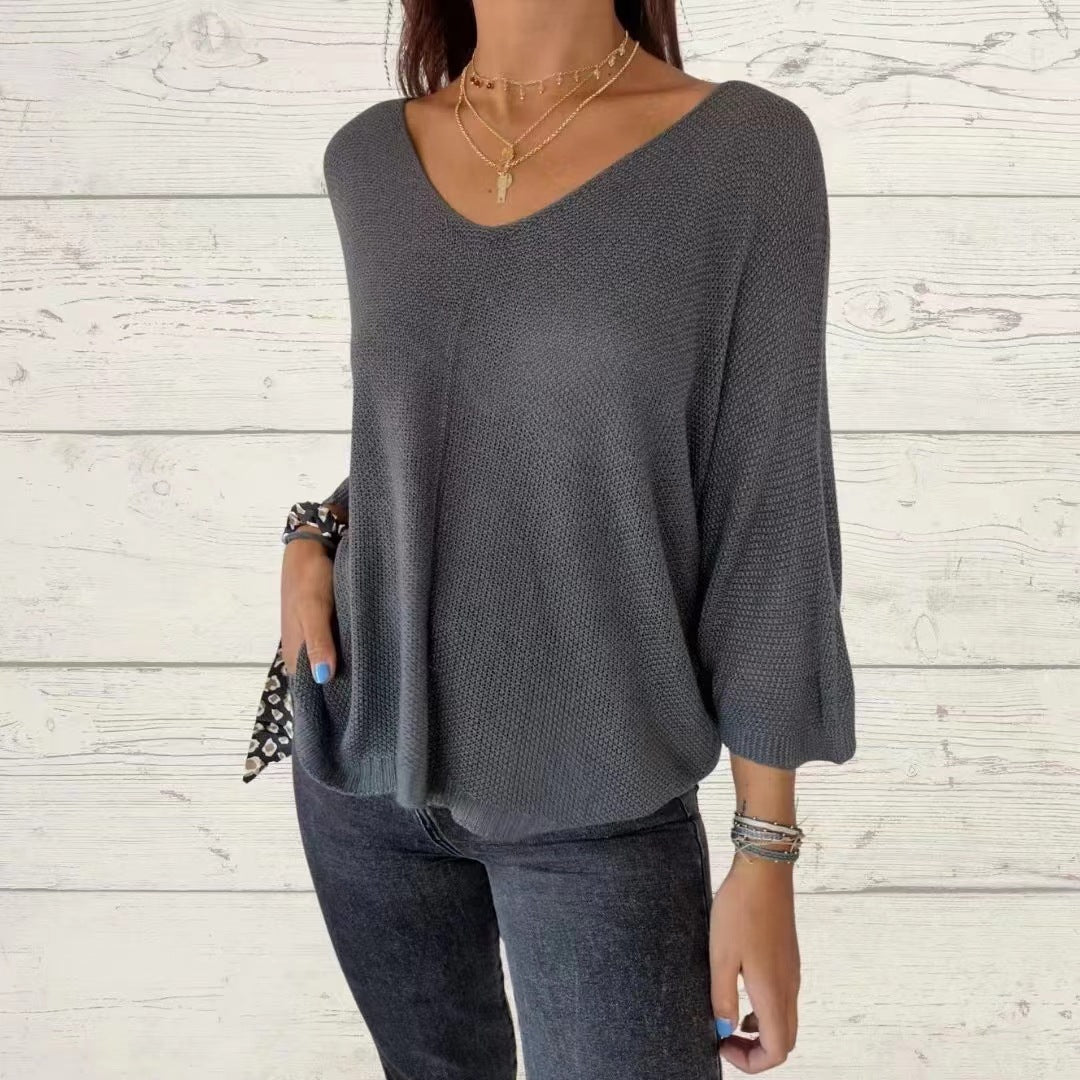 European And American Women's Clothing Short Pullover Top