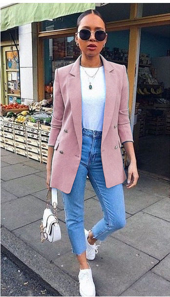 Solid color cardigan jacket
