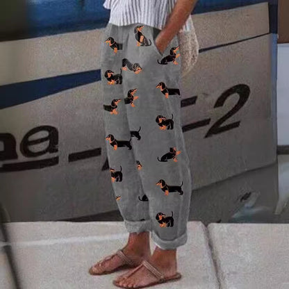 New Casual 3D Digital Printing Drawstring Trousers