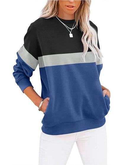 Women's Fashion Casual Round Neck Sports Long-sleeved Top