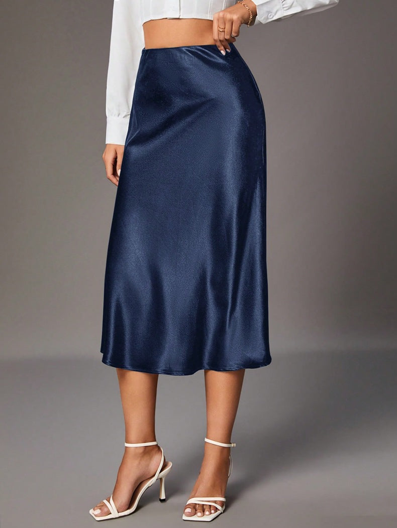 High-Grade Small Artificial Silk European And American Skirt