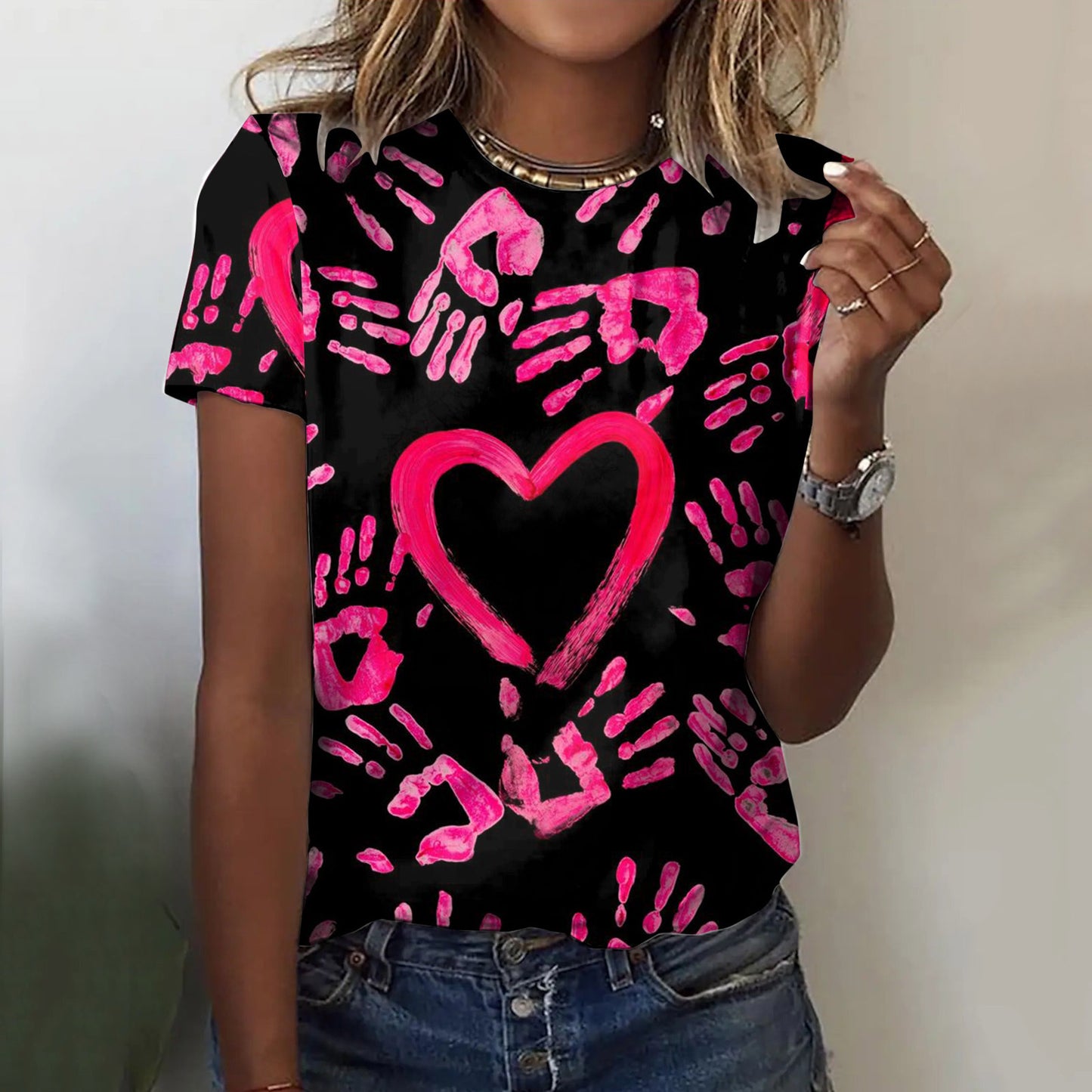 3D Digital Printing Summer New Loose Fashion Brand T-shirt For Women