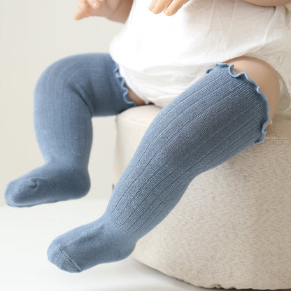 Children's Wooden Ear Over The Knee Mid-calf Length And Knee High Socks