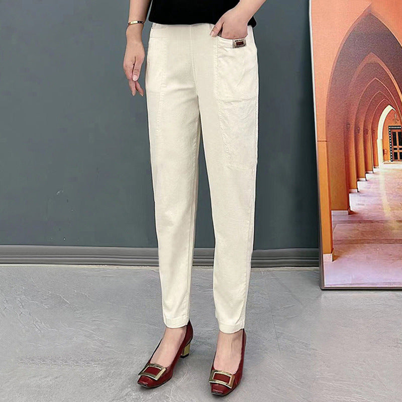 Leisure Commute All-matching Fashionable Pants Cover Belly Comfortable
