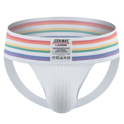 Men's T-back Wide Belt Breathable Rainbow