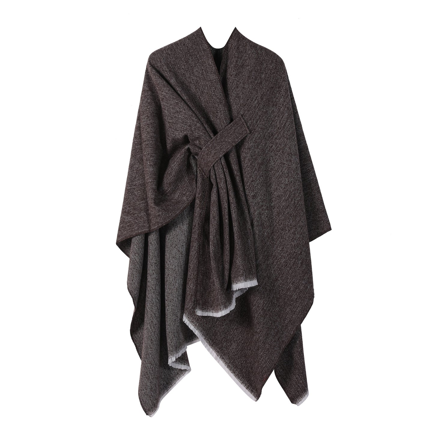 Pure Color Autumn And Winter Plus Bar Cashmere Shawl