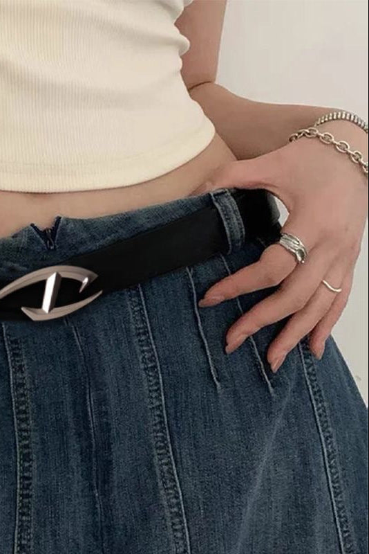 Future Sense Niche Punk Irregular Metal Belt