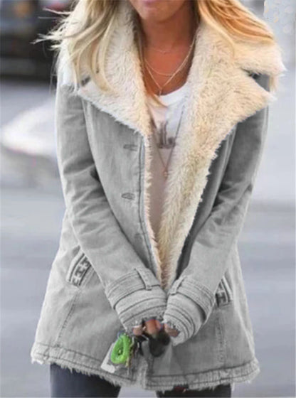 Women's Plus Velvet Thick Warm Cotton Coat