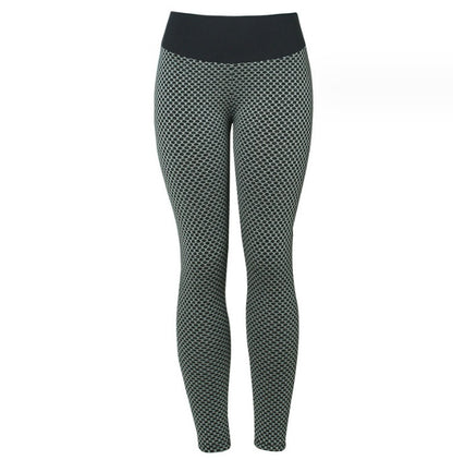 Birds-eye Honeycomb Lattice Bottoming Sweatpants Fitness Peach Hip Trousers