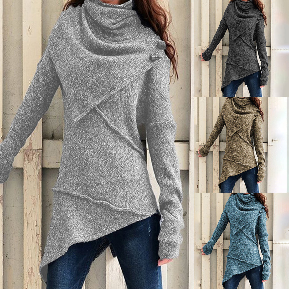 Long sleeve sweater coat