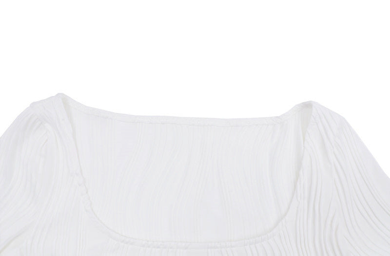 New French Design Pleated Top