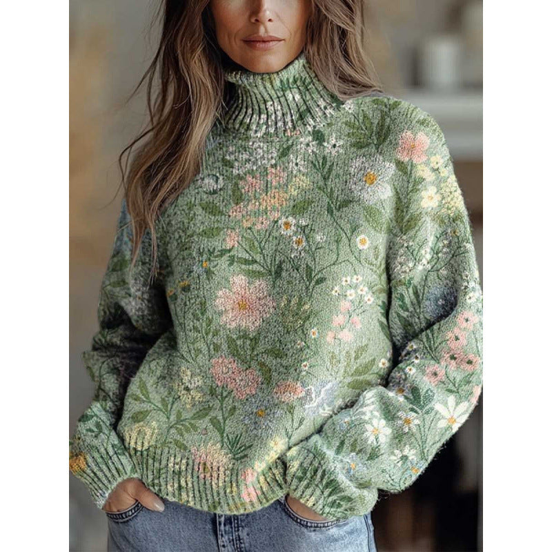 New Christmas Abstract Printing Casual Top