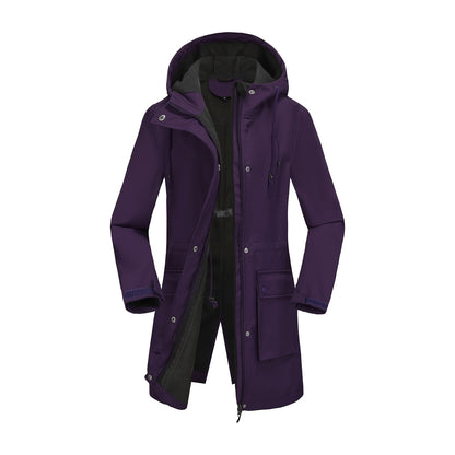 Autumn And Winter Soft Shell Jacket Women's Rain-proof Hooded Women's Raincoat