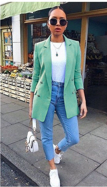 Solid color cardigan jacket