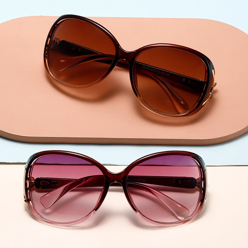 Diamond Metal Hinge Fox Head Women's Fashion Sunglasses