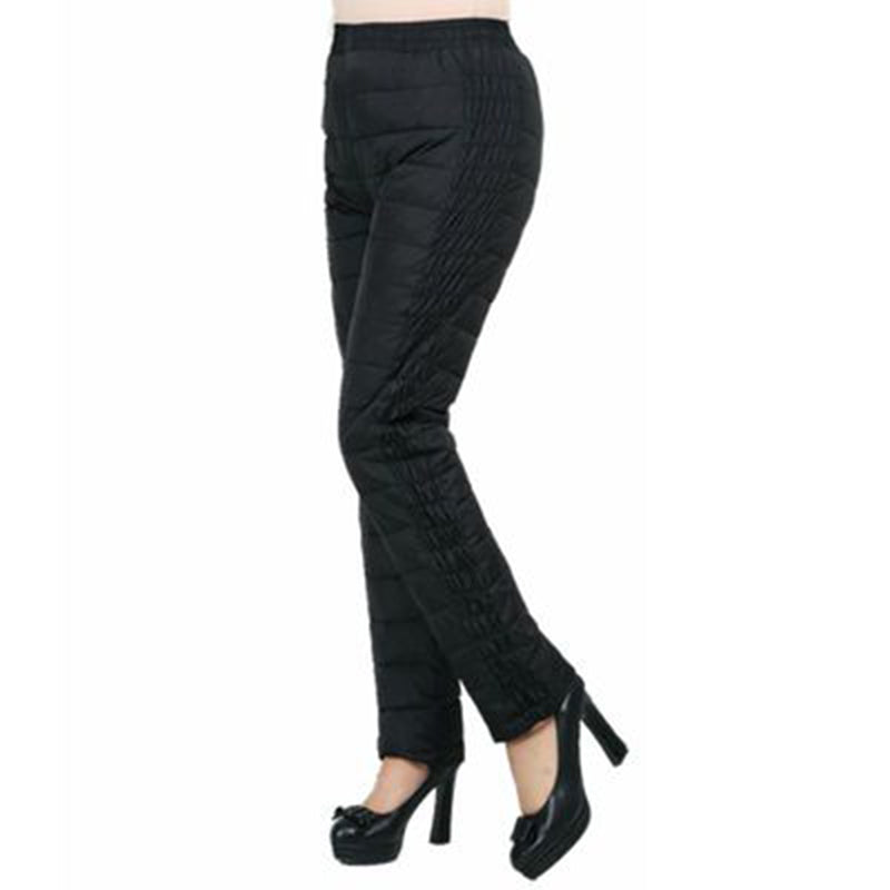Women's double-sided straight slim slimming warm pants