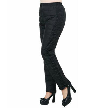 Women's double-sided straight slim slimming warm pants