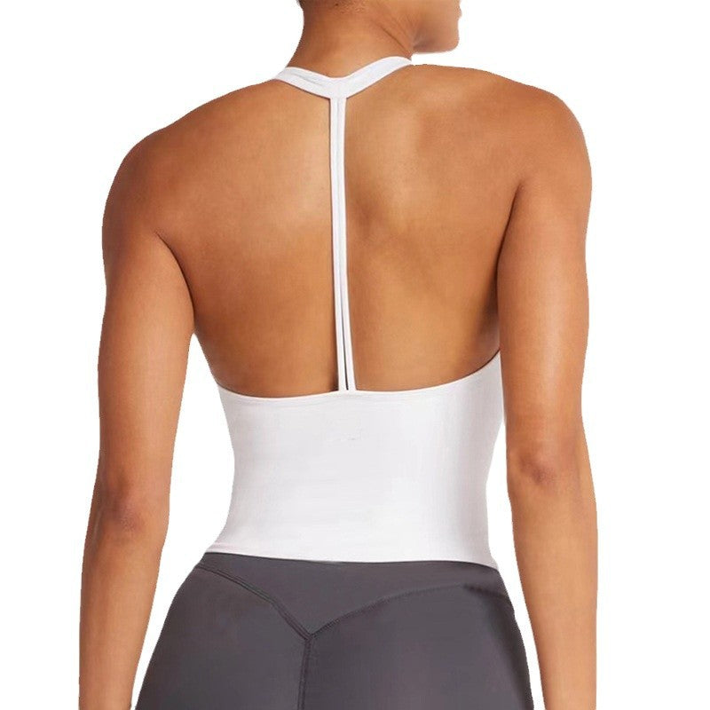 With Chest Pad Halter New Sports Fitness Vest