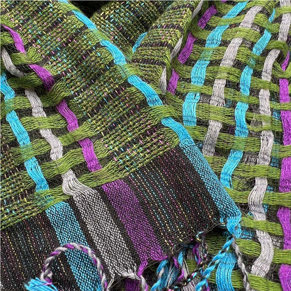 Olive Yarn-Dyed Polyester Scarf - Military Chic Scarf 66inchx23inch