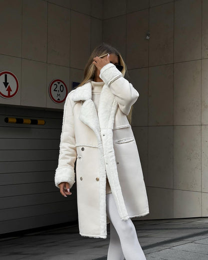 Women's Fashionable Long Plush Jacket