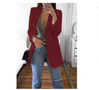 Long sleeve solid color cardigan