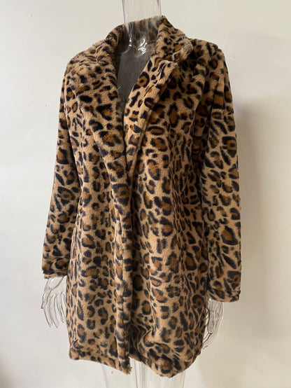 Loose Furry Coat With Pockets