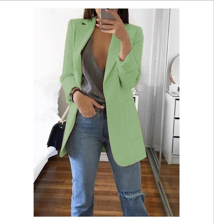 Long sleeve solid color cardigan
